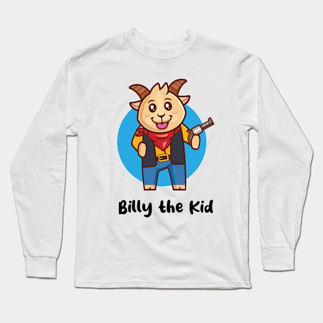 Billy the Kid (on light colors) Long Sleeve T-Shirt by Messy Nessie